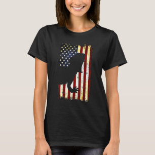 T-shirt Drapeau Américain Silhouette Dragon À Portes 4 Jui