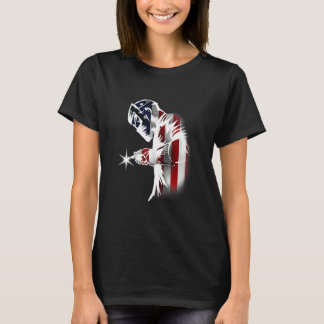 T-shirt Drapeau Américain Souder Usa Patriotic Welder Appa