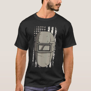 T-shirt Drapeau Américain Soudeur Masque Patriotique