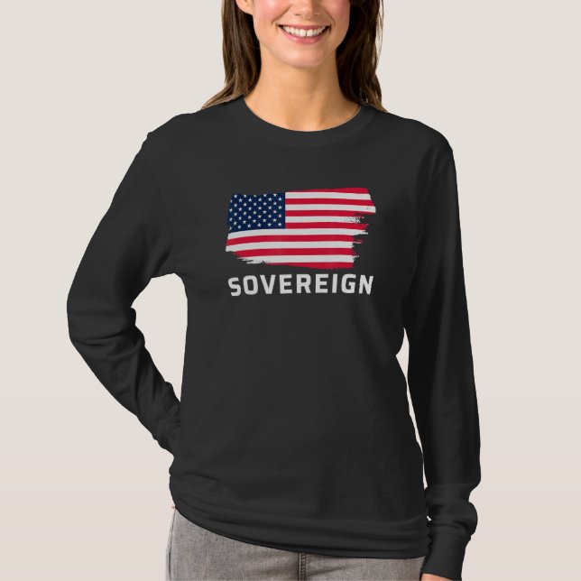 T-shirt Drapeau américain Souverain Patriotique Couleur Us (Devant)