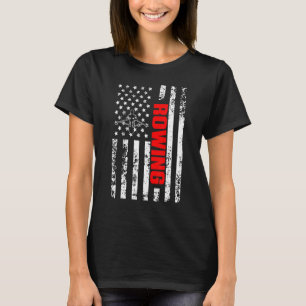 T-shirt Drapeau américain Sports d'aviron patriotique