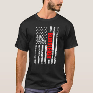 T-shirt Drapeau américain Sports Patriotique Bobscurci Pre