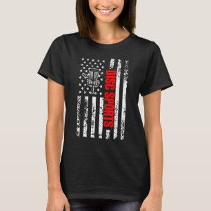 T-shirt Drapeau américain Sports Patriotique Disque Golf