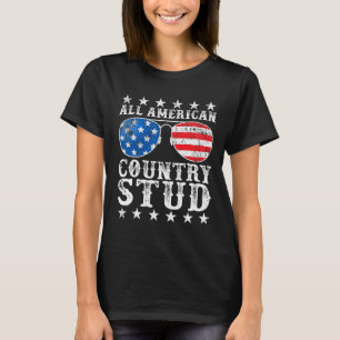 T-shirt Drapeau américain Stud Boy Pays 4 juillet