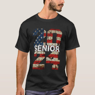T-shirt Drapeau Américain Supérieur 2024 Classe D'Études S