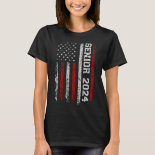 T-shirt Drapeau Américain Supérieur 2024 Classe D'Études S