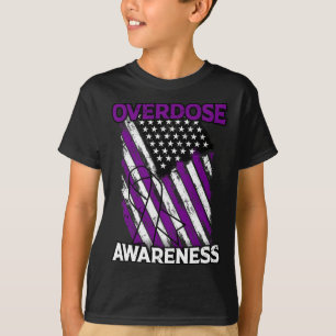 T-shirt Drapeau américain surdosage de drogue surdosage d'