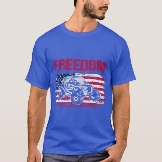 T-shirt Drapeau américain SXS UTV Off Road Racing Outdoor