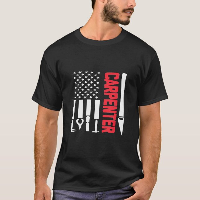T-shirt Drapeau américain T-Shi (Devant)