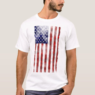 T-shirt Drapeau Américain Texturé Grunge Patriotique