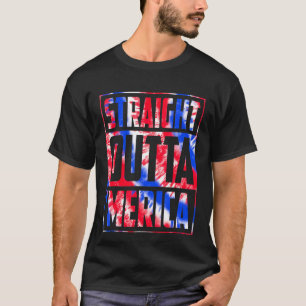 T-shirt Drapeau américain Tie Dye, juste devant l'Amérique