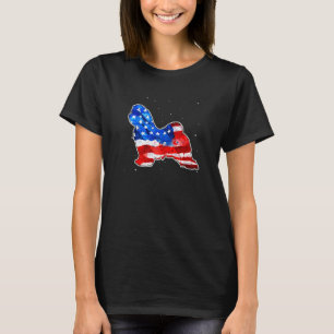 T-shirt Drapeau américain tie dye maltais patriotique 4 ju