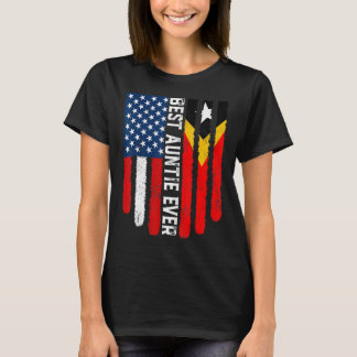 T-shirt Drapeau américain Timor Oriental Drapeau Meilleure