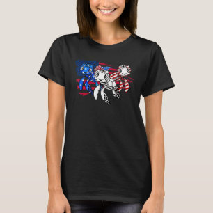 T-shirt Drapeau Américain Tortue Patriotique USA Drapeau 4