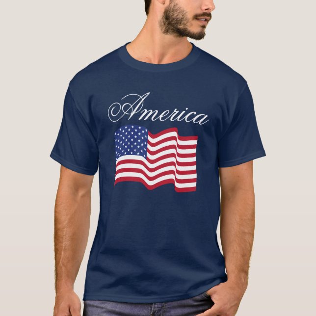 T-shirt drapeau américain traditionnel (Devant)