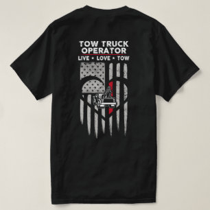 T-shirt Drapeau américain - Truck Truck Operator Decal