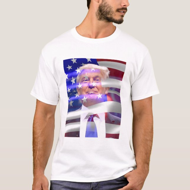T-shirt drapeau américain trump 2020 (Devant)
