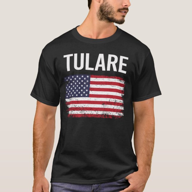 T-shirt Drapeau américain Tulare (Devant)