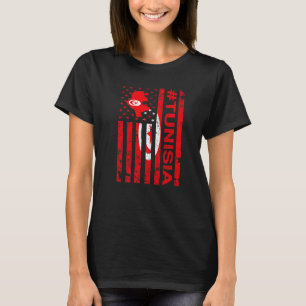 T-shirt Drapeau Américain Tunisien Usa Pride