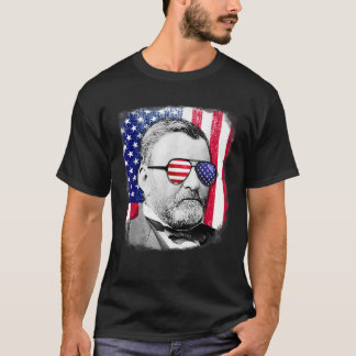 T-shirt Drapeau américain Ulysses S Grant 4 juillet
