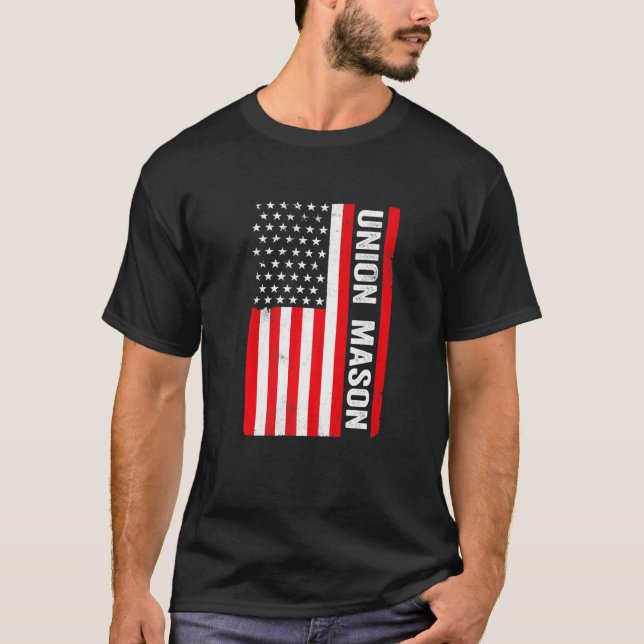 T-shirt Drapeau américain Union Mason (Devant)