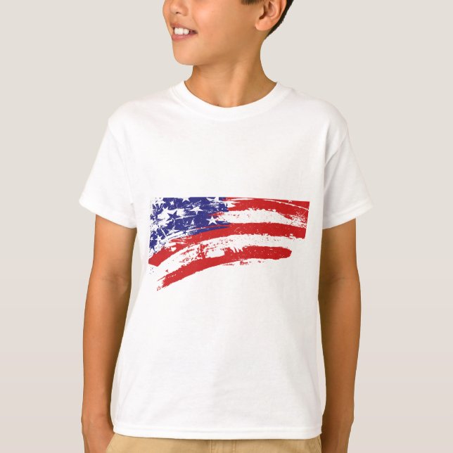 T-shirt Drapeau américain US/Amérique (Devant)