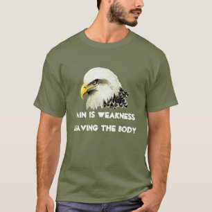 T-shirt Drapeau américain USA Aigle chauve Citation de sce
