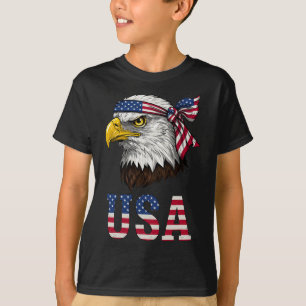 T-shirt Drapeau américain Usa Hommes Femmes Enfants Aigle 