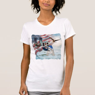 T-shirt Drapeau Américain USA Monument Historique Femmes