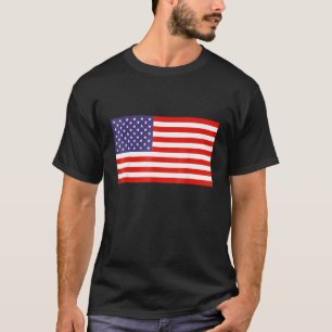 T-shirt Drapeau Américain USA Patriotique Pour US Hommes F