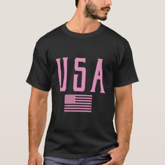 T-shirt Drapeau américain Usa Texte K Impression