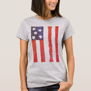 T-shirt drapeau américain (vertical)