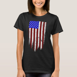 T-shirt Drapeau américain vertical Grunge
