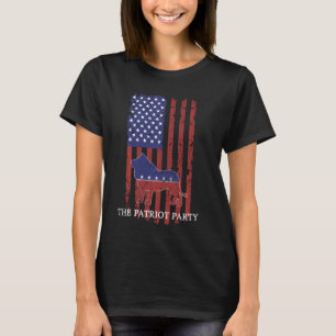 T-shirt Drapeau américain vertical Patriot Party en détres