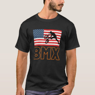 T-shirt Drapeau américain Vêtements BMX - BMX Rider Vintag