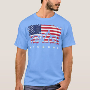 T-shirt Drapeau américain Vêtements VTT - Montagne