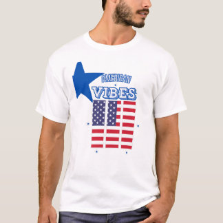 T-shirt Drapeau américain Vibes | Étoiles patriotiques et
