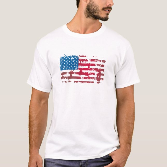 T-SHIRT DRAPEAU AMÉRICAIN VINTAGE (Devant)