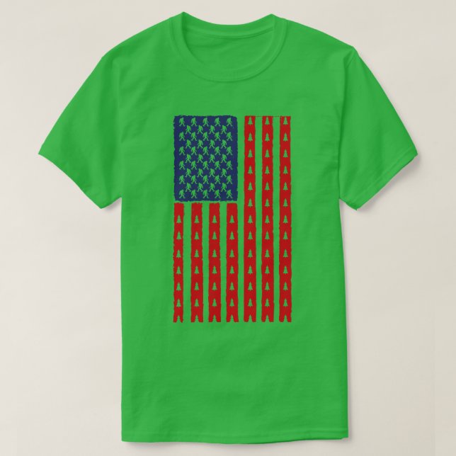 T-shirt drapeau américain vintage (Design devant)