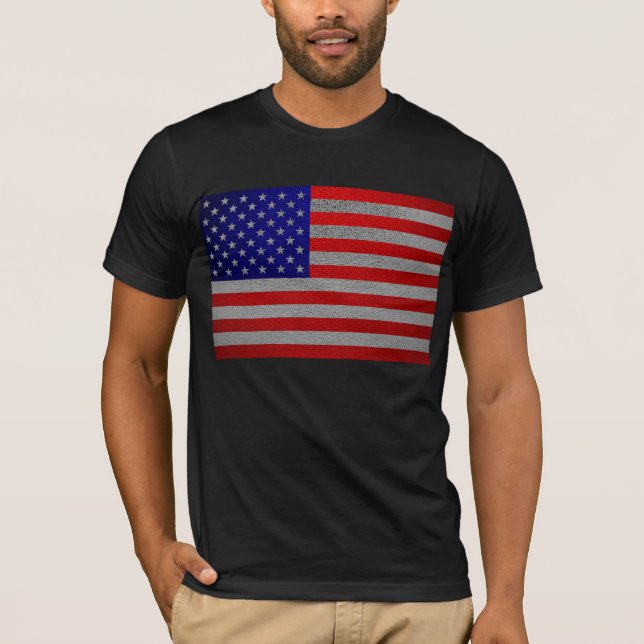 T-shirt Drapeau Américain Vintage (Devant)