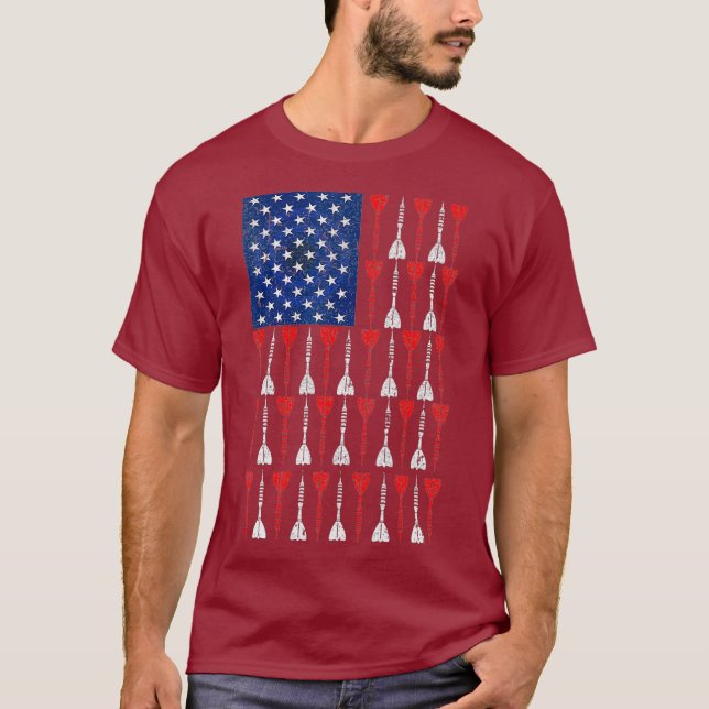 T-shirt Drapeau américain Vintage (Devant)