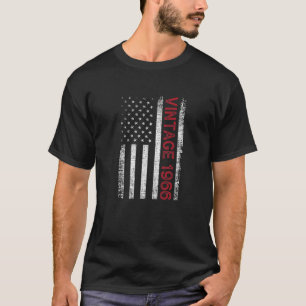 T-shirt Drapeau américain vintage 1966 en détresse 56 ans