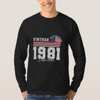 T-shirt Drapeau américain vintage 1981 - Vete patriotique