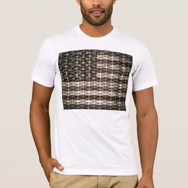 T-shirt Drapeau américain Vintage 2 (Devant)