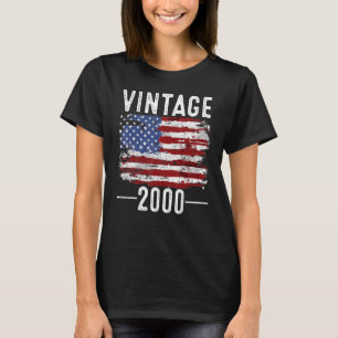 T-shirt Drapeau américain Vintage 22e anniversaire 2000
