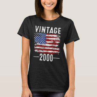 T-shirt Drapeau américain Vintage 22e anniversaire 2000