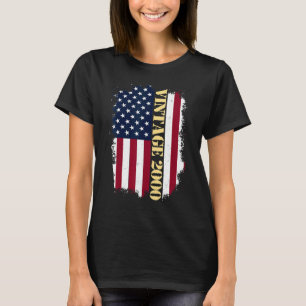 T-shirt Drapeau américain Vintage 23r 23 ans