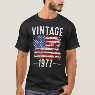 T-shirt Drapeau américain Vintage 45e anniversaire 1977