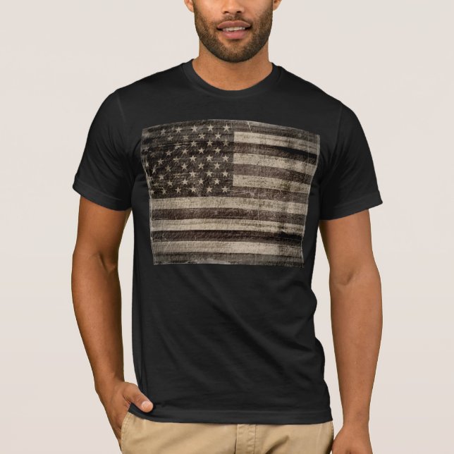 T-shirt Drapeau américain vintage 6 (Devant)