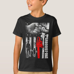 T-shirt Drapeau américain vintage Aborist Dad Drapeau Usa